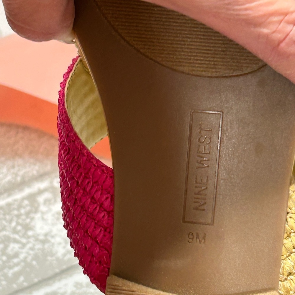 Nine West Pink and Tan Sandals - Picture 4 of 5